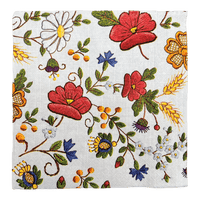 A picture of a Polish Pottery Dinner Napkins - Scattered Florals as shown at PolishPotteryOutlet.com/products/dinner-napkins-scattered-florals