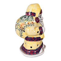 A picture of a Polish Pottery Santa Luminary (Sunshine Grotto) | L030S-WK52 as shown at PolishPotteryOutlet.com/products/santa-luminary-sunshine-grotto-l030s-wk52