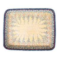 A picture of a Polish Pottery 10" x 13" Rectangular Baker (Sunshine Grotto) | P105S-WK52 as shown at PolishPotteryOutlet.com/products/10x13-rectangular-baker-sunshine-grotto