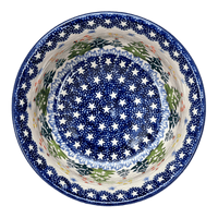 A picture of a Polish Pottery 5.5" Bowl (Festive Forest) | M083U-INS6 as shown at PolishPotteryOutlet.com/products/5-5-bowl-festive-forest-m083u-ins6