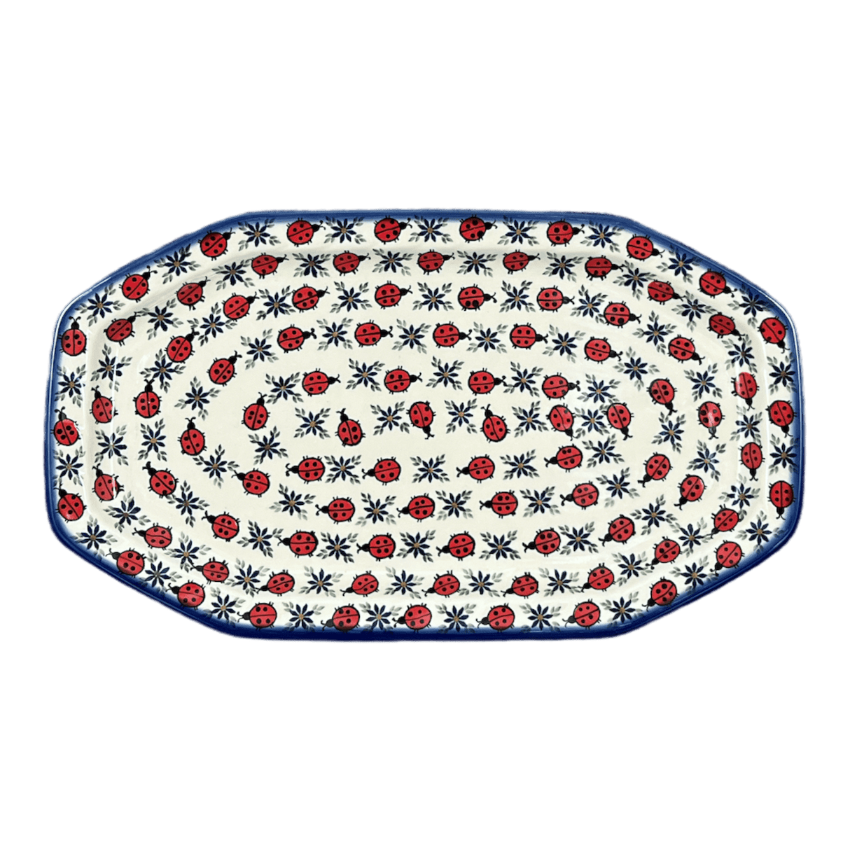 Tray, Angular, 10.5" x 18.5" in "Lovely Ladybugs" by Andy | NDA333-18