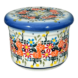 Butter Crock, 3.25" x 4.25" in "Bright Bouquet" by Andy | NDA344-A55