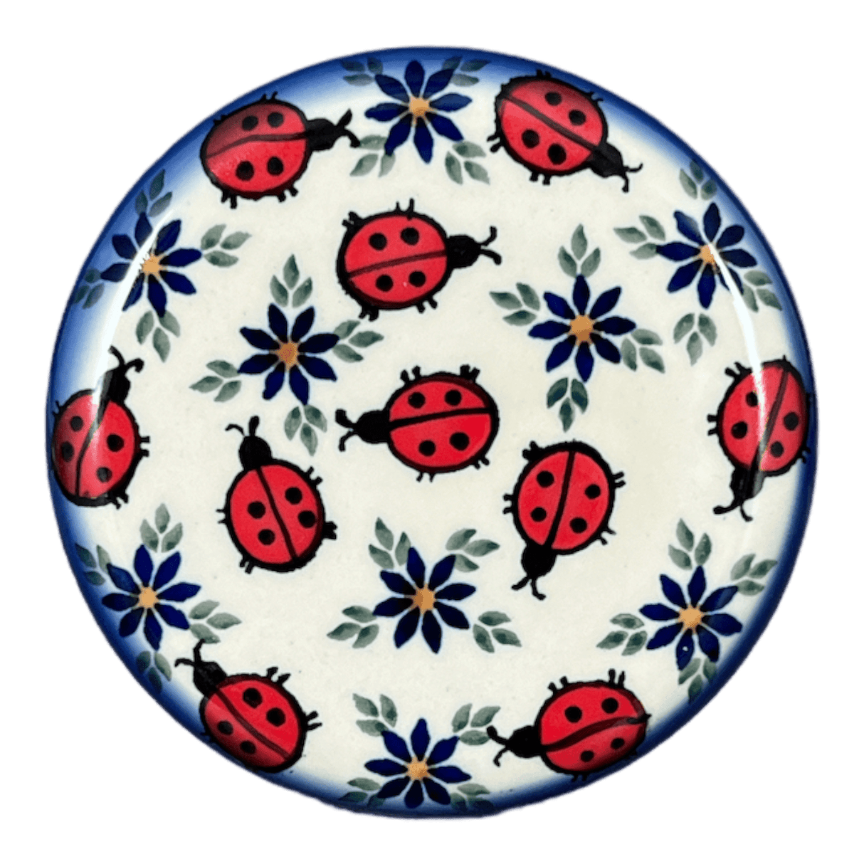 Butter Crock, 3.25" x 4.25" in "Lovely Ladybugs" by Andy | NDA344-18