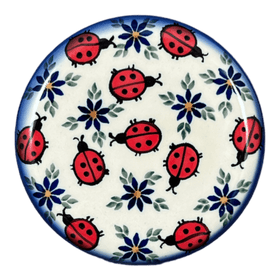 Polish Pottery Butter Crock (Lovely Ladybugs) | NDA344-18 Additional Image at PolishPotteryOutlet.com