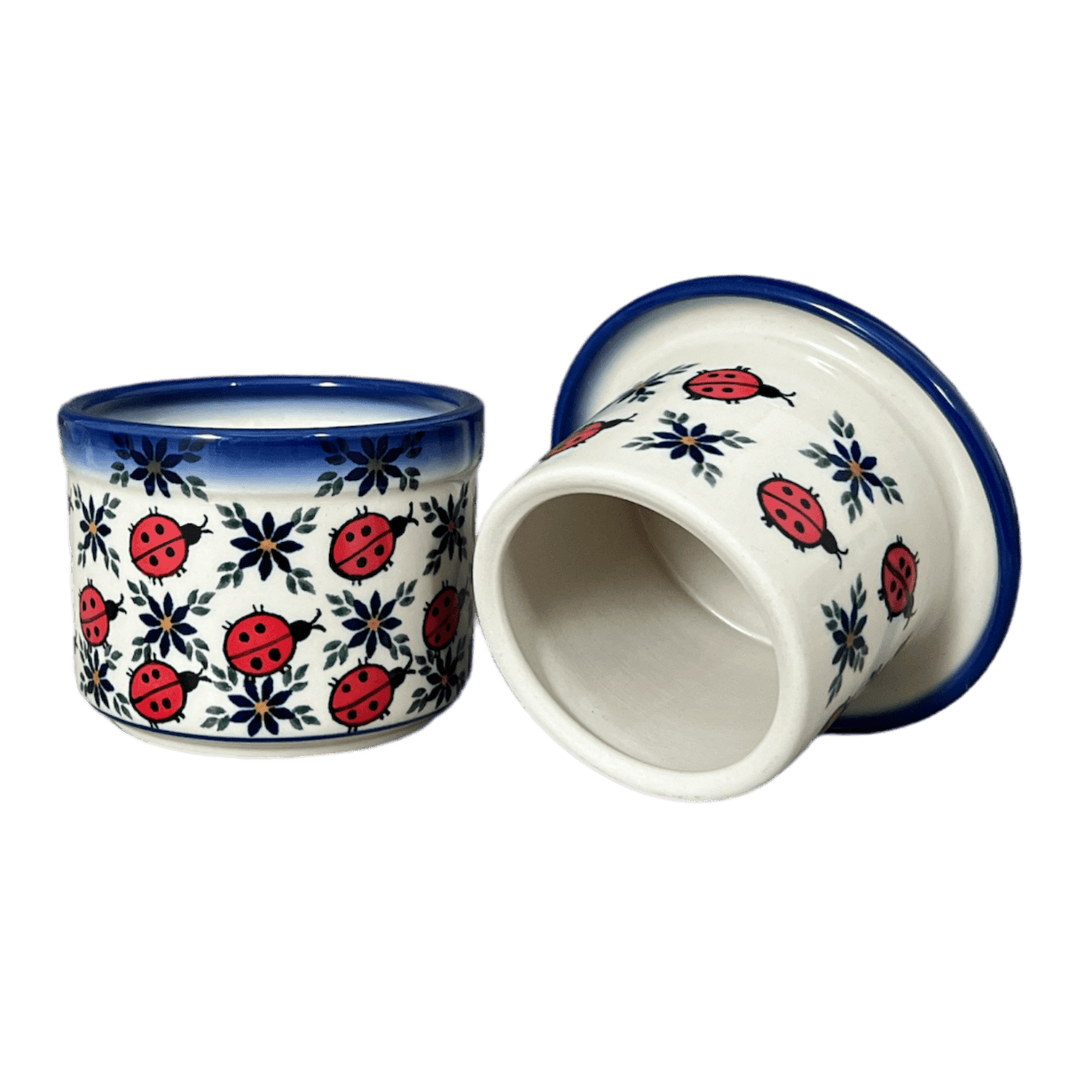 Butter Crock, 3.25" x 4.25" in "Lovely Ladybugs" by Andy | NDA344-18