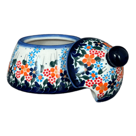 Polish Pottery 4" Bell Sugar Bowl (Fall Wildflowers) | NDA76-23 Additional Image at PolishPotteryOutlet.com