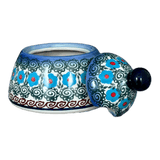 Bowl, Bell-Shaped, Sugar Bowl, 4" in "Teal Pompons" by Andy | NDA76-62