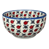 Polish Pottery Deep 9" Bowl (Lovely Ladybugs) | NDA194-18 at PolishPotteryOutlet.com