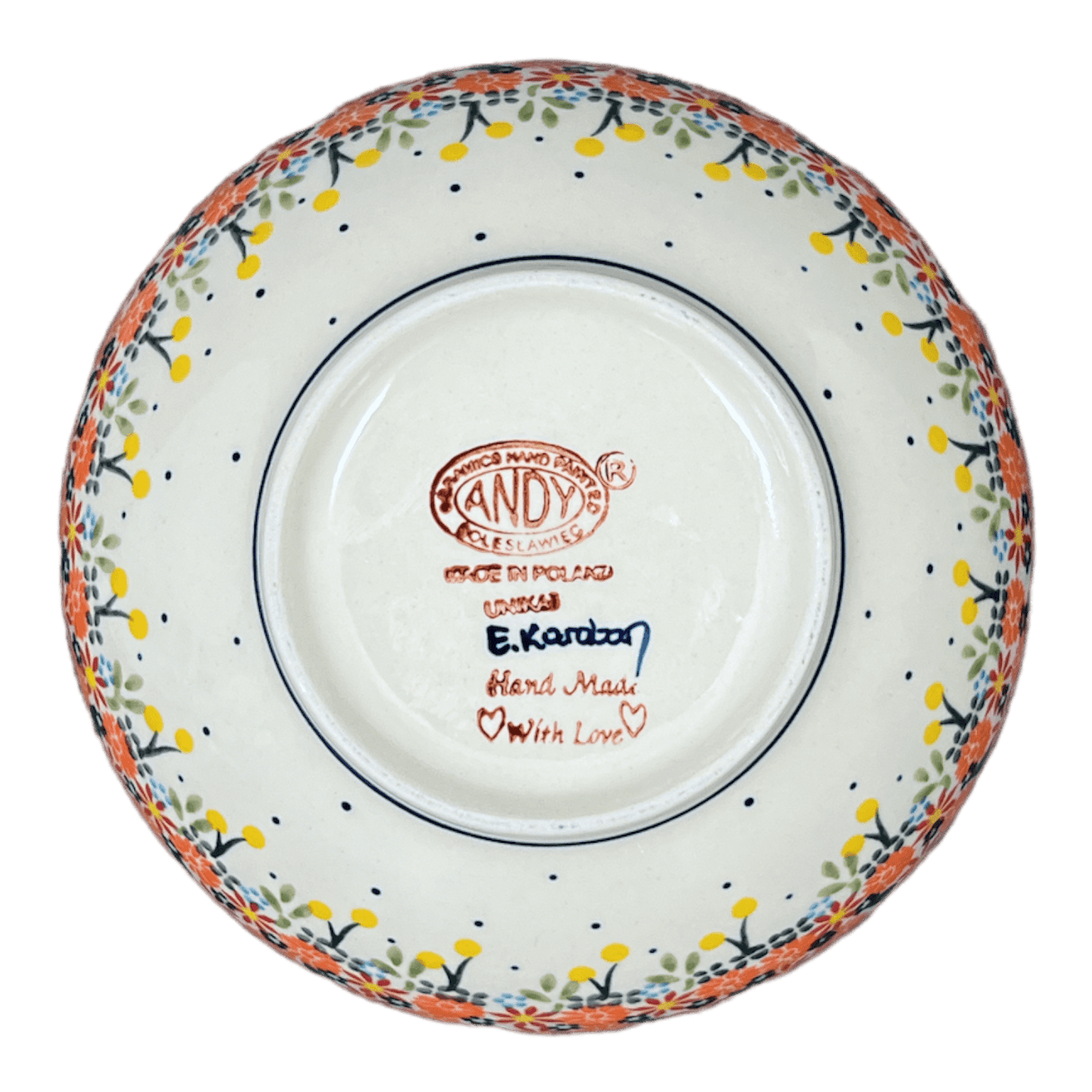 Bowl, Round, Deep, 8.5" in "Bright Bouquet" by Andy | NDA192-A55