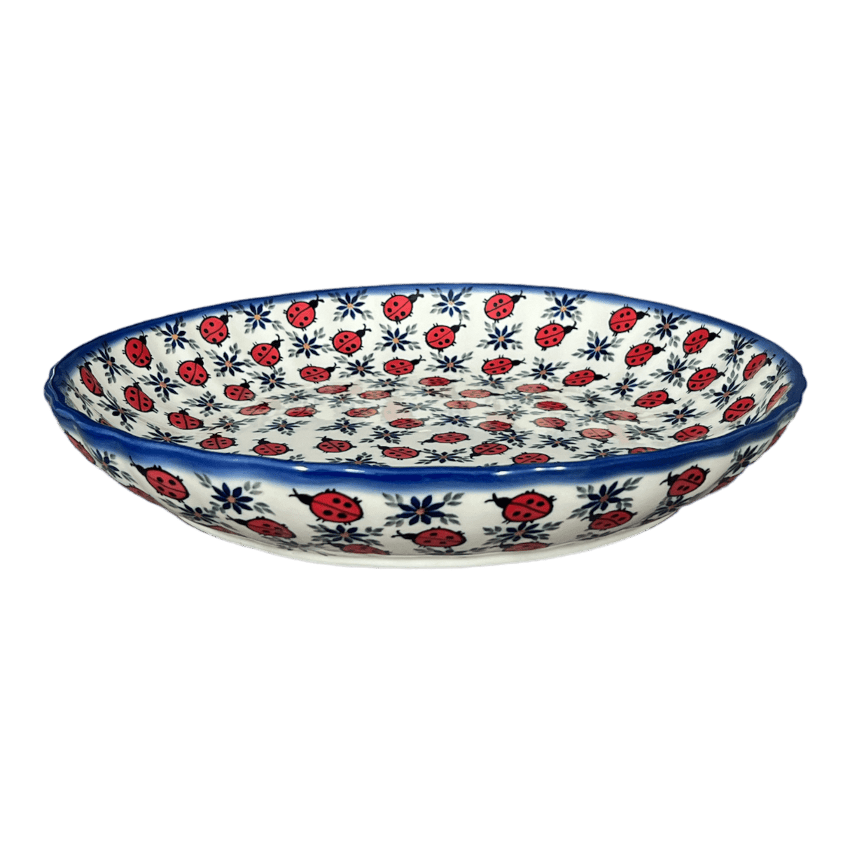 Bowl, Round, Shallow, 12.5" in "Lovely Ladybugs" by Andy | NDA199-18