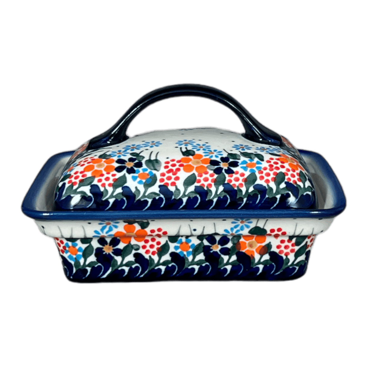 Butter Dish, 5.5" x 4.75" in "Fall Wildflowers" by Andy | NDA14-23
