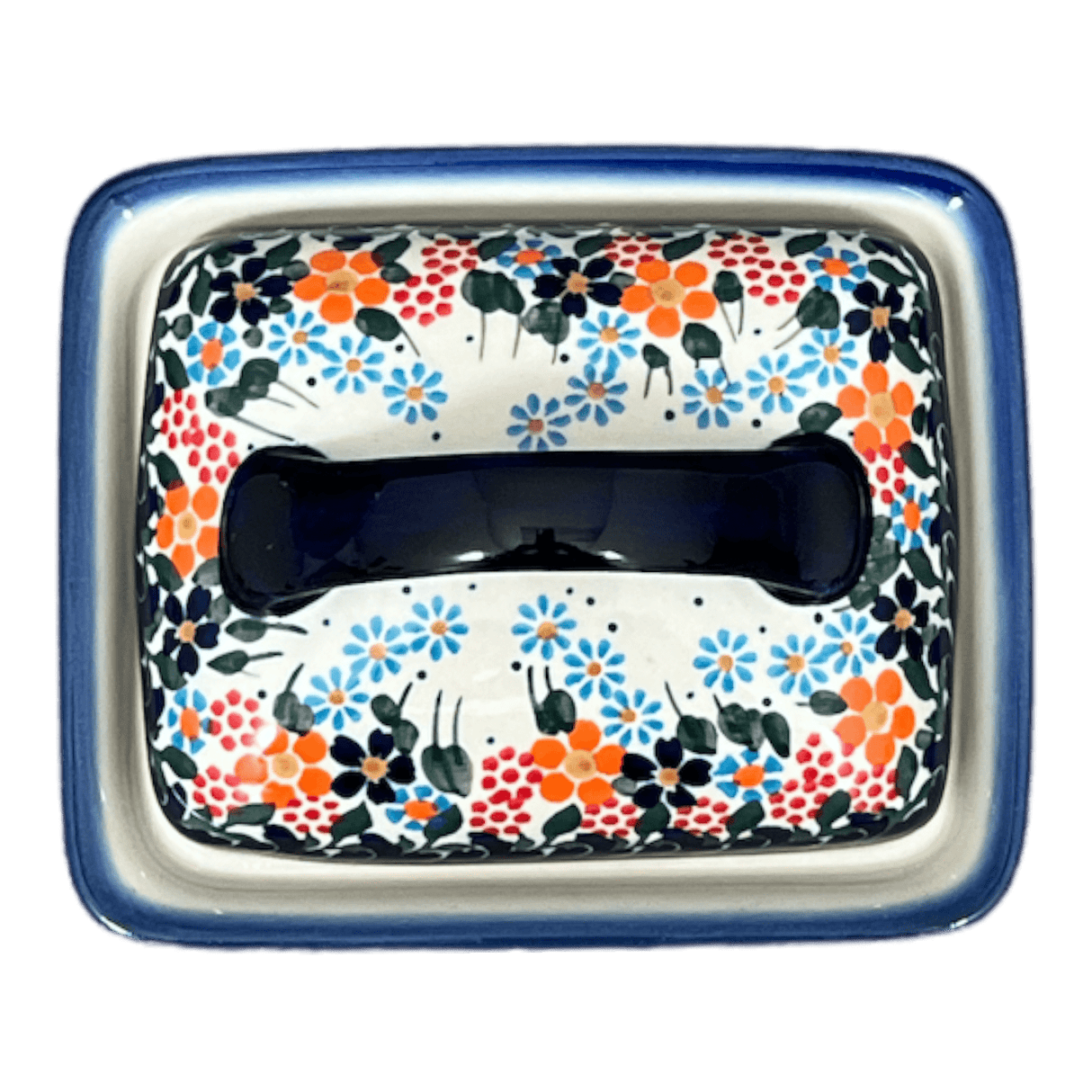 Butter Dish, 5.5" x 4.75" in "Fall Wildflowers" by Andy | NDA14-23