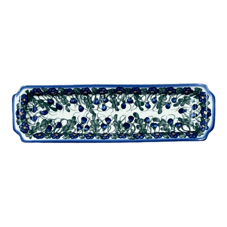 Tray, Rectangular, 16" x 4.5" in "Blue Lattice" by Andy | NDA203-6