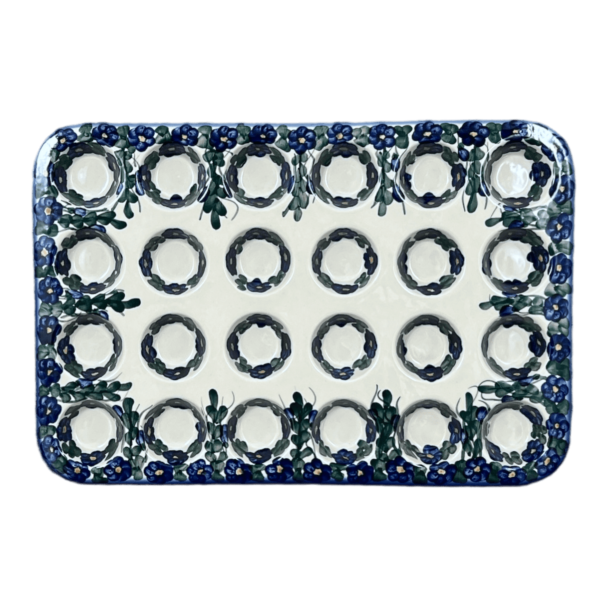 Muffin Pan, 24 Cup Mini, 17" x 11.25" in "Blue Cascade" by Andy | NDA168-A31