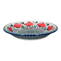 A picture of a Polish Pottery 9.25" Pasta Bowl (Poppy Paradise) | T159S-PD01 as shown at PolishPotteryOutlet.com/products/9-25-pasta-bowl-poppy-paradise-t159s-pd01