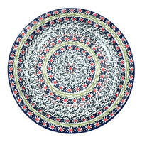 A picture of a Polish Pottery 9.25" Pasta Bowl (Daisy Rings) | T159U-GP13 as shown at PolishPotteryOutlet.com/products/9-25-pasta-bowl-daisy-rings-t159u-gp13