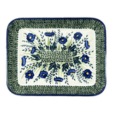 Baker, Rectangular, Shallow, 8"x10" in "Bouncing Blue Blossoms" by Manufaktura | P103U-IM03