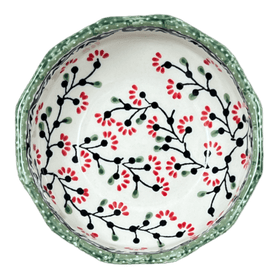 Polish Pottery Multangular Bowl (Cherry Blossoms) | M058S-DPGJ Additional Image at PolishPotteryOutlet.com