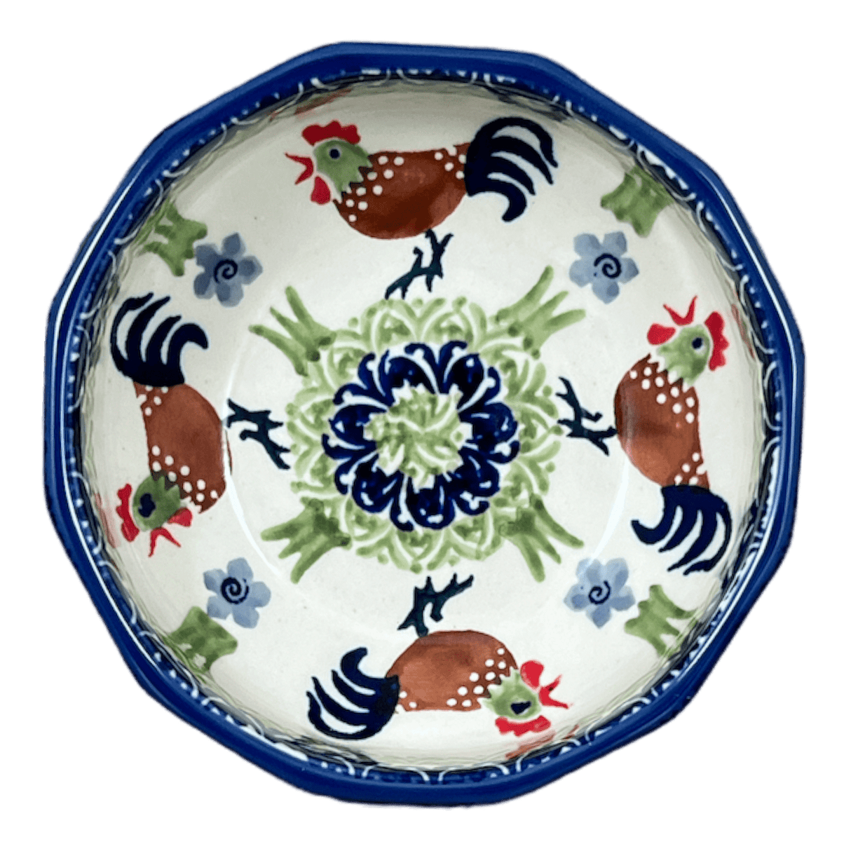 Bowl, Multiangular, 5" in "Chicken Dance" by Manufaktura | M058U-P320