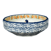 A picture of a Polish Pottery Multangular Bowl (Ducks in a Row) | M058U-P323 as shown at PolishPotteryOutlet.com/products/multiangular-bowl-ducks-in-a-row-m058u-p323