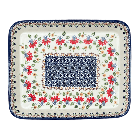 Baker, Rectangular, 10" x 13" in "Mediterranean Blossoms" by Manufaktura | P105S-P274