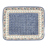A picture of a Polish Pottery 10" x 13" Rectangular Baker (Wildflower Delight) | P105S-P273 as shown at PolishPotteryOutlet.com/products/10-x-13-rectangular-baker-wildflower-delight-p105s-p273