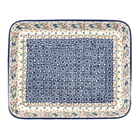 Polish Pottery 10" x 13" Rectangular Baker (Wildflower Delight) | P105S-P273 Additional Image at PolishPotteryOutlet.com