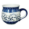 Polish Pottery Medium Belly Mug (Baby Blue Eyes) | K090T-MC19 at PolishPotteryOutlet.com