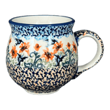 Mug, Belly Mug, 10 oz Medium in "Hummingbird Harvest" by Manufaktura | K090S-JZ35