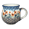 Polish Pottery Medium Belly Mug (Hummingbird Harvest) | K090S-JZ35 at PolishPotteryOutlet.com