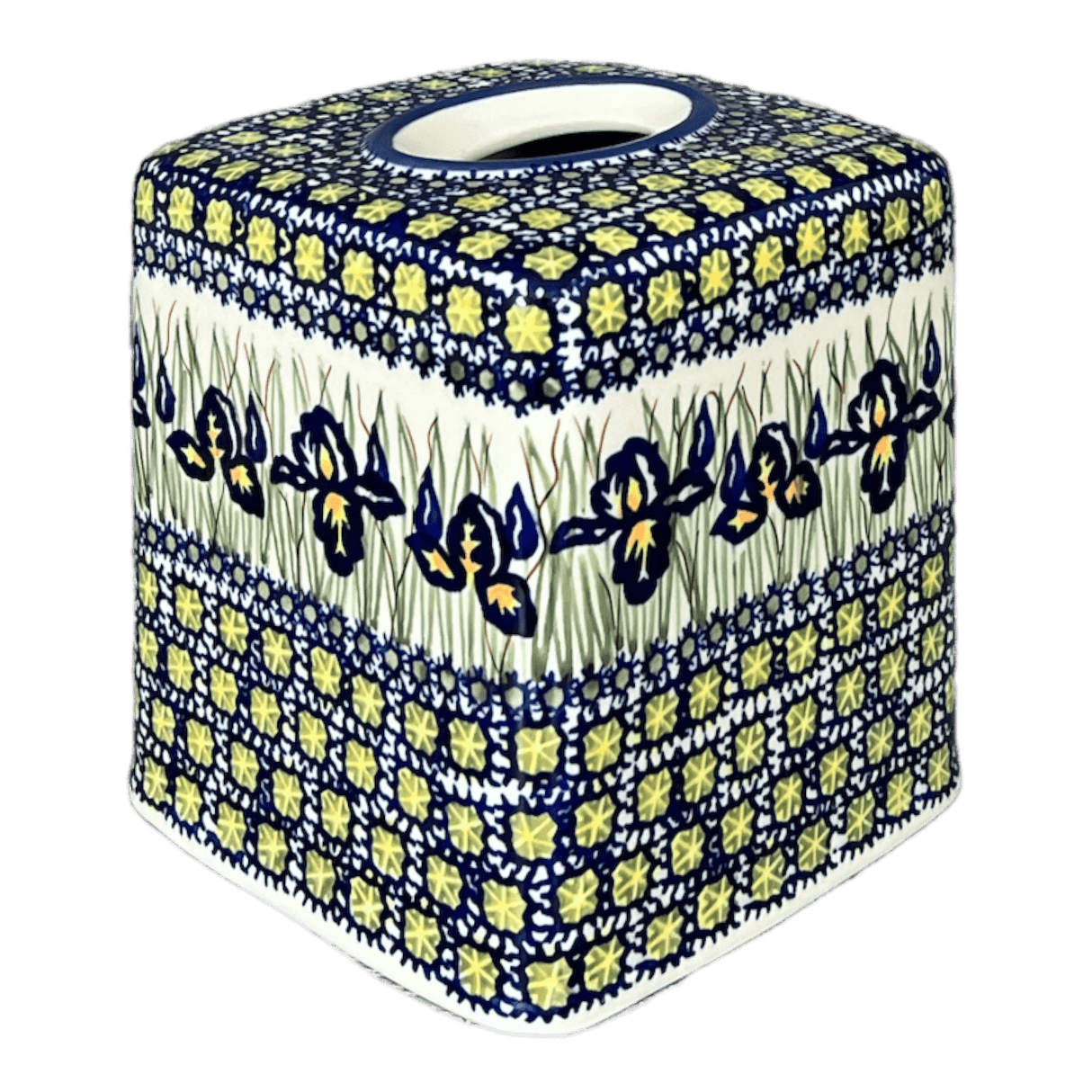 Tissue Box Cover, 6" x 6" in "Iris" by Manufaktura | O003S-BAM