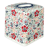 Tissue Box Cover, 6" x 6" in "Full Bloom" by Manufaktura | O003S-EO34