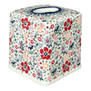 Polish Pottery Tissue Box Cover (Full Bloom) | O003S-EO34 at PolishPotteryOutlet.com
