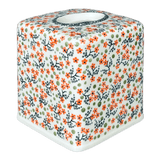 Tissue Box Cover, 6" x 6" in "Peach Blossoms" by Manufaktura | O003S-AS46