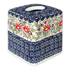 Polish Pottery Tissue Box Cover (Floral Fantasy) | O003S-P260 at PolishPotteryOutlet.com