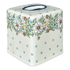 Polish Pottery Tissue Box Cover (Daisy Bouquet) | O003S-TAB3 at PolishPotteryOutlet.com