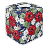 Polish Pottery Tissue Box Cover (Poppies & Posies) | O003S-IM02 at PolishPotteryOutlet.com