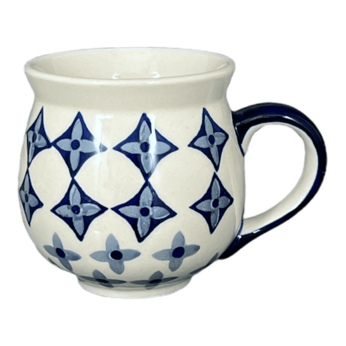 Mug, Belly Mug, 10oz Medium in "Field of Diamonds" by Manufaktura | K090T-ZP04