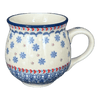 Polish Pottery Medium Belly Mug (Snowflake Love) | K090U-PS01 at PolishPotteryOutlet.com