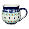 Polish Pottery Medium Belly Mug (Starry Wreath) | K090T-PZG at PolishPotteryOutlet.com