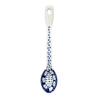 A picture of a Polish Pottery Spoon, Stirring Spoon, 12" in "Kitty Cat Path" by Manufaktura | L008T-KOT6 as shown at PolishPotteryOutlet.com/products/12-large-stirring-spoon-kitty-cat-path-l008t-kot6