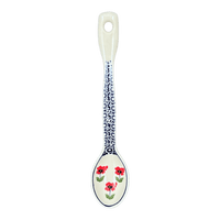 A picture of a Polish Pottery Stirring Spoon (Poppy Garden) | L008T-EJ01 as shown at PolishPotteryOutlet.com/products/12-large-stirring-spoon-poppy-garden-l008t-ej01