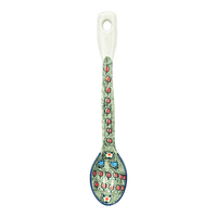 A picture of a Polish Pottery Stirring Spoon (Amsterdam) | L008S-LK as shown at PolishPotteryOutlet.com/products/12-large-stirring-spoon-amsterdam-l008s-lk