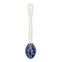 A picture of a Polish Pottery Stirring Spoon (Sun-Kissed Garden) | L008S-GM15 as shown at PolishPotteryOutlet.com/products/12-large-stirring-spoon-sun-kissed-garden-l008s-gm15