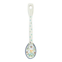 A picture of a Polish Pottery Stirring Spoon (Daisy Bouquet) | L008S-TAB3 as shown at PolishPotteryOutlet.com/products/12-large-stirring-spoon-daisy-bouquet-l008s-tab3