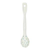 A picture of a Polish Pottery Stirring Spoon (Daisy Bouquet) | L008S-TAB3 as shown at PolishPotteryOutlet.com/products/12-large-stirring-spoon-daisy-bouquet-l008s-tab3