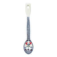 A picture of a Polish Pottery Spoon, Stirring Spoon, 12" in "Scandinavian Scarlet" by Manufaktura | L008U-P295 as shown at PolishPotteryOutlet.com/products/12-large-stirring-spoon-scandinavian-scarlet-l008u-p295