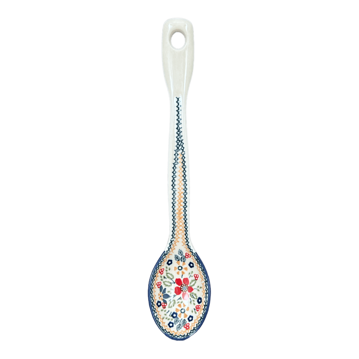 Spoon, Stirring Spoon, 12" in "Ruby Bouquet" by Manufaktura | L008S-DPCS