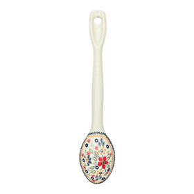 Polish Pottery Stirring Spoon (Ruby Bouquet) | L008S-DPCS Additional Image at PolishPotteryOutlet.com
