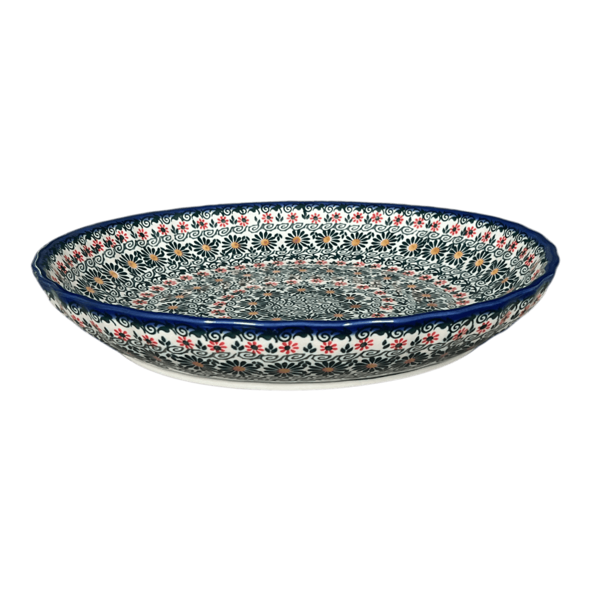 Bowl, Round, Shallow, 12.5" in "Garden Breeze" by Andy | NDA199-A48